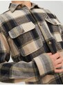 Béžová pánská kostkovaná košile Jack & Jones Darren - Pánské