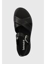 Kožené sandály Timberland London Vibe X S dámské, černá barva, na platformě
