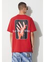 Bavlněné tričko KSUBI červená barva, s potiskem