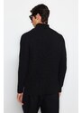 Trendyol Black Slim Fit Turtleneck Raglan Sleeve Basic Knitwear Sweater