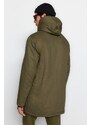 Zimní kabát Trendyol Khaki Regular Fit Gabardine Parka