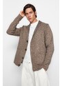 Trendyol Mink Regular Fit Collar Knitwear Cardigan