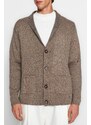 Trendyol Mink Regular Fit Collar Knitwear Cardigan