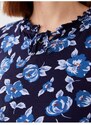 LC Waikiki Women's Tie Collar Patterned Long Sleeve Blouse
