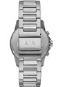 Hodinky Armani Exchange stříbrná barva