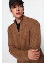 Trendyol Camel Regular Fit Half Turtleneck Zipper Neck Sweater