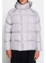 Trendyol světle šedá oversize větruodolná zimní bunda