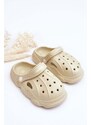 Kesi Dětské pěnové pantofle Crocs Béžove Cloudy