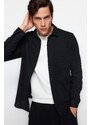 Trendyol Black Regular Fit Waffle Textured Knitted Shirt