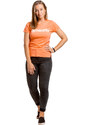 Meatfly dámské tričko Ladies MF Logo Coral | Oranžová | 100% bavlna