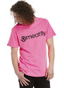 Meatfly pánské tričko MF Logo Neon Pink | Růžová | 100% bavlna