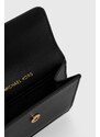 Kožená peněženka MICHAEL Michael Kors černá barva