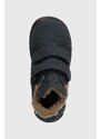 Dětské semišové zimní boty Primigi tmavomodrá barva