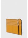 Kožená peněženka MICHAEL Michael Kors žlutá barva