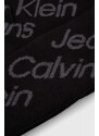 Bavlněná čepice Calvin Klein Jeans černá barva, z tenké pleteniny
