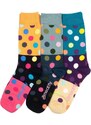 Meatfly ponožky Lexy Gift Pack Orange Dots | Mnohobarevná