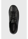 Sneakers boty Calvin Klein FLATFORM CUPSOLE LACE UP-EPI MN černá barva, HW0HW01670