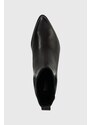MICHAEL Michael Kors Kožené kotníkové boty MICHAEL Kors Kinlee dámské, černá barva, na podpatku, 40F3KNME5L
