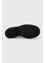 MICHAEL Michael Kors Kožené kotníkové boty MICHAEL Kors Hanley dámské, černá barva, na podpatku, 40F3HYME5L