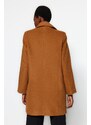 Trendyol Camel Premium Oversize Wide Cut Stamped Coat