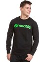 Tričko s dlouhým rukávem Meatfly Troy, zelená Neon/černá
