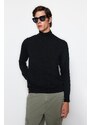 Trendyol Black Slim Fit Half Turtleneck Basic Knitwear Sweater