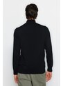 Trendyol Black Slim Fit Half Turtleneck Basic Knitwear Sweater