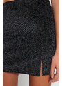 Trendyol Black Fitted Knitted Mini Skirt