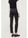 Kalhoty Guess dámské, černá barva, jednoduché, medium waist