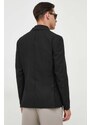 Vlněná bunda Calvin Klein černá barva