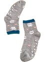 Non-slip Children's Socks Shelvt Gray Cats