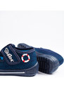 Shelvt Navy slippers for a boy for kindergarten 3F