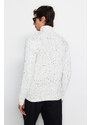Trendyol Ecru Regular Fit Buttoned Turtleneck Nopple Knitwear Sweater