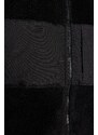 Trendyol Black Regular Fit High Neck Fabric Block Plush Vest