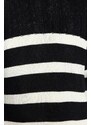 Trendyol Black Unisex Oversize Fit Wide Fit Hair Knit Striped Anti-Pilling Knitwear Sweater