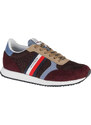 VÍNOVÉ PÁNSKÉ TENISKY TOMMY HILFIGER RUNNER LO COLOR MIX Hnědá