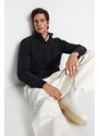 Trendyol Anthracite Regular Fit Buttoned Turtleneck Nopple Knitwear Sweater