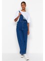 Trendyol Dark Blue Denim Overalls Jumpsuit