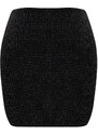 Trendyol Black Fitted Knitted Mini Skirt