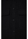 Trendyol Men's Black Regular Fit Shirt Collar Waffle Textured Shirt Jacket with Pocket