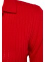 Trendyol Curve Red Polo Neck Knitwear Dress