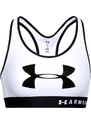 BÍLÁ SPORTOVNÍ PODPRSENKA UNDER ARMOUR MID KEYHOLE GRAPHIC BRA