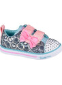 VZOROVANÉ DÍVČÍ TENISKY SKECHERS SPARKLE LITE-LIL HEARTSLAND Modrá