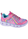 RŮŽOVÉ DÍVČÍ SVÍTÍCÍ TENISKY SKECHERS HEART LIGHTS-RAINBOW LUX Tmavě růžová