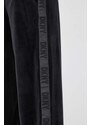 Kalhoty Dkny černá barva, s aplikací