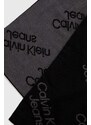 Bavlněný šátek Calvin Klein Jeans černá barva, vzorovaný