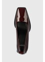 Kožené lodičky Vagabond Shoemakers HEDDA vínová barva, na podpatku, 5303.160.38