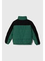 Dětská bunda Fila THALWENDEN blocked puff jacket zelená barva