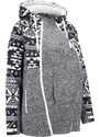 bonprix Těhotenská flísová bunda s nosící funkcí Černá