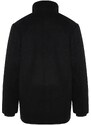 Trendyol Black Men's Regular Fit Standing Collar Wool Blended Winter Coat